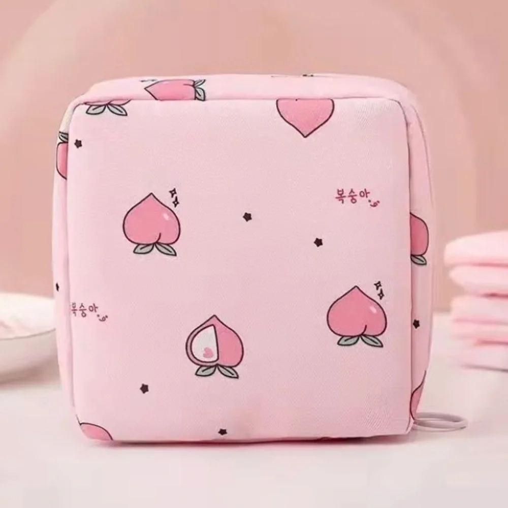 FREE W/ ANY PURCHASE $15+ Mini Cartoon Hearts Cube Travel Cosmetic Wash Bag Pink - Picture 5 of 9